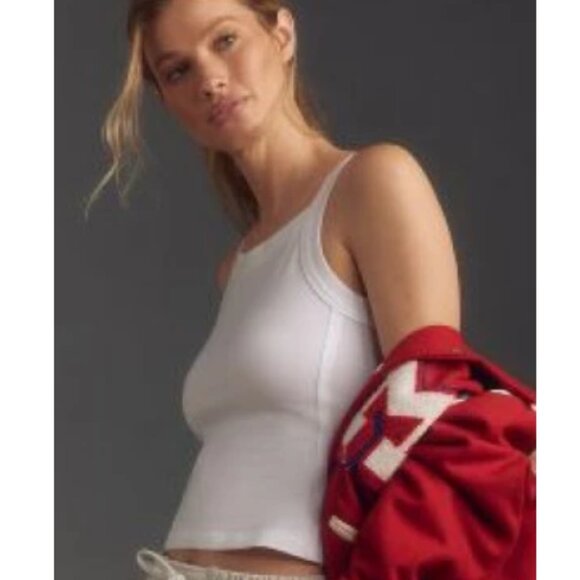 Brand New Pilcro Sporty Scoop-Neck Cropped Tank - Picture 1 of 6